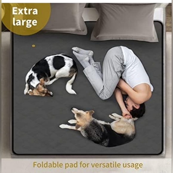 CoolShields Washable Puppy Dog Pee Pad 48" X 65" Extra Large Color  Gray - Picture 6 of 8